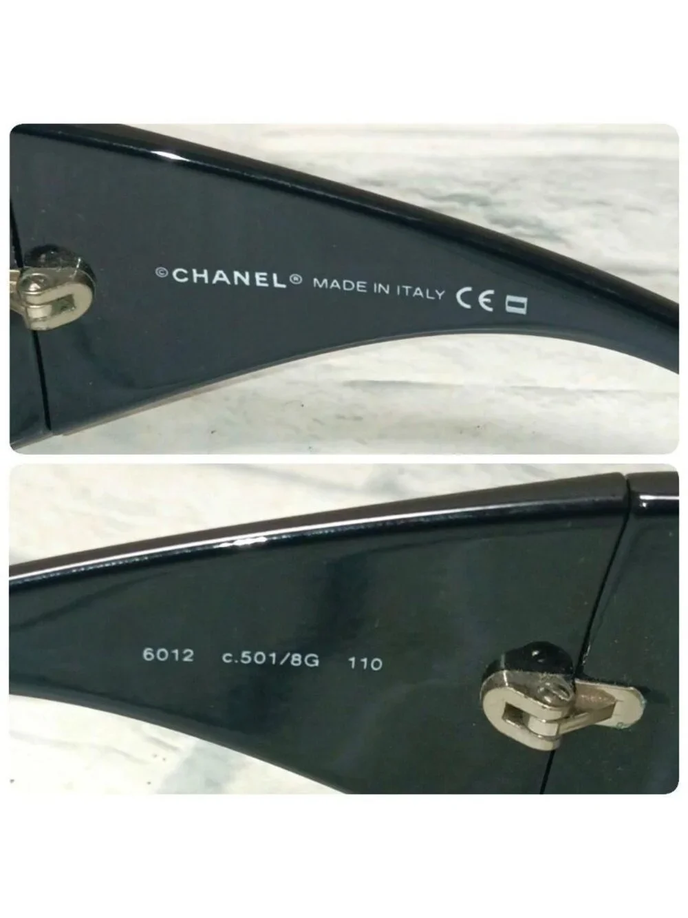 Chanel Sunglasses Black Square Eyewear